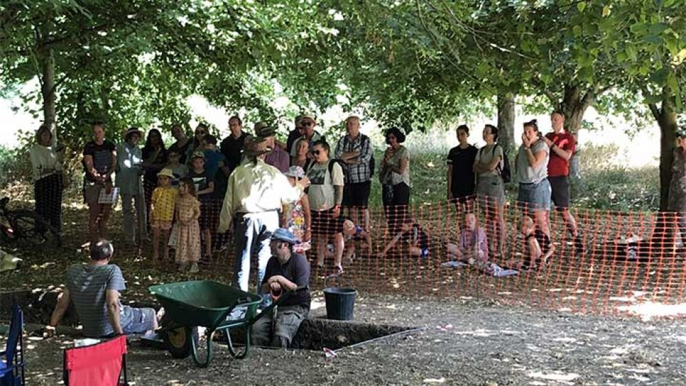 The excavation in the summer 2022, led by Enfield Archaeological Society and community volunteers. Photo credit: Terrence Kelly