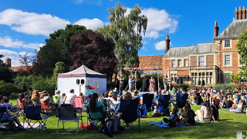 Summer event on the lawn outside Forty Hall