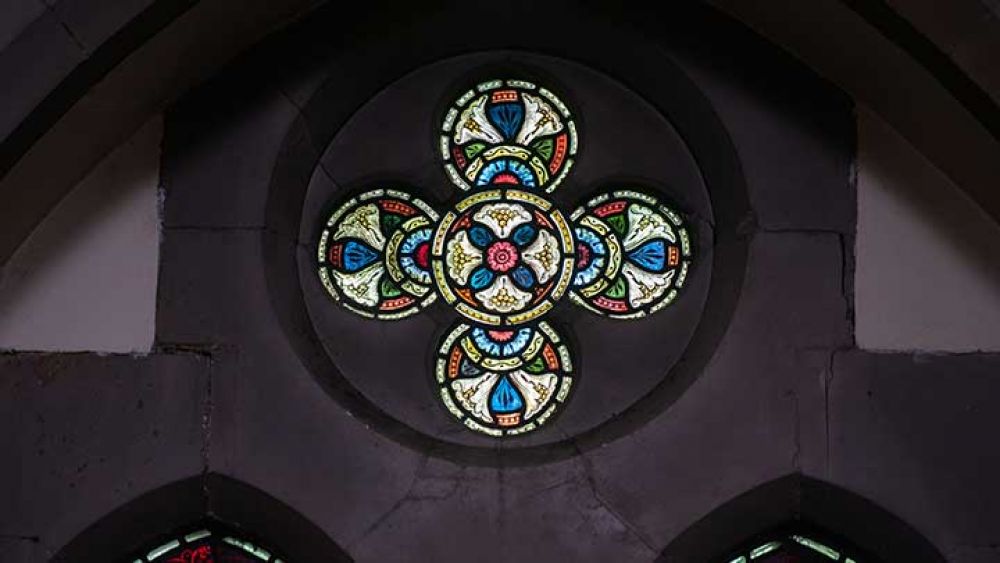 Stain glass windows at Christ Church Southgate