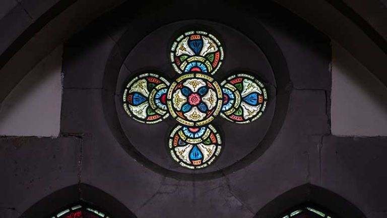 Stain glass windows at Christ Church Southgate