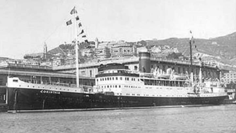 The Corinthia, a ship that brought over many Cypriots migrating to the UK. Image courtesy of Ismail Veli and his family