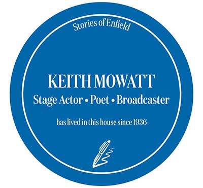 A plaque installed outside Keith Mowatt’s house in recognition of his work