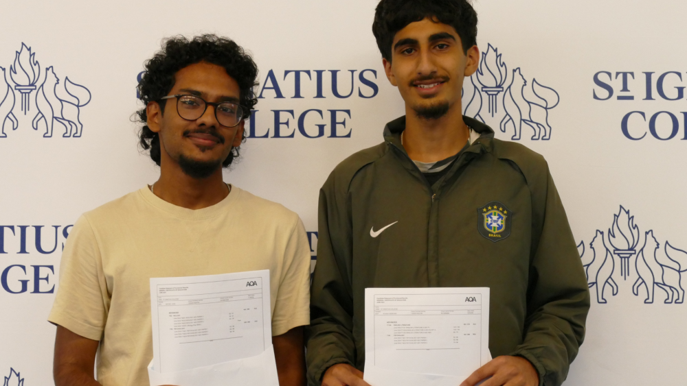 Students holding their results