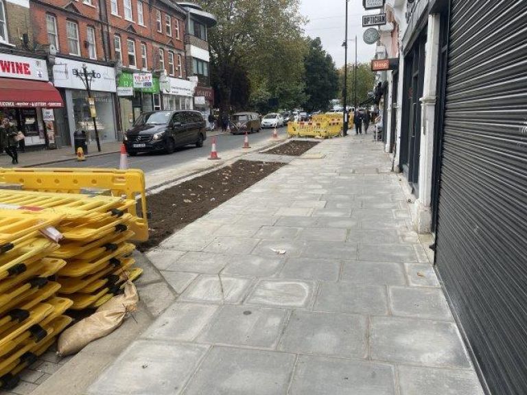 New paving along Church Street