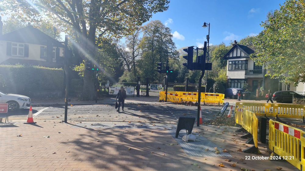 paving outside Town Park