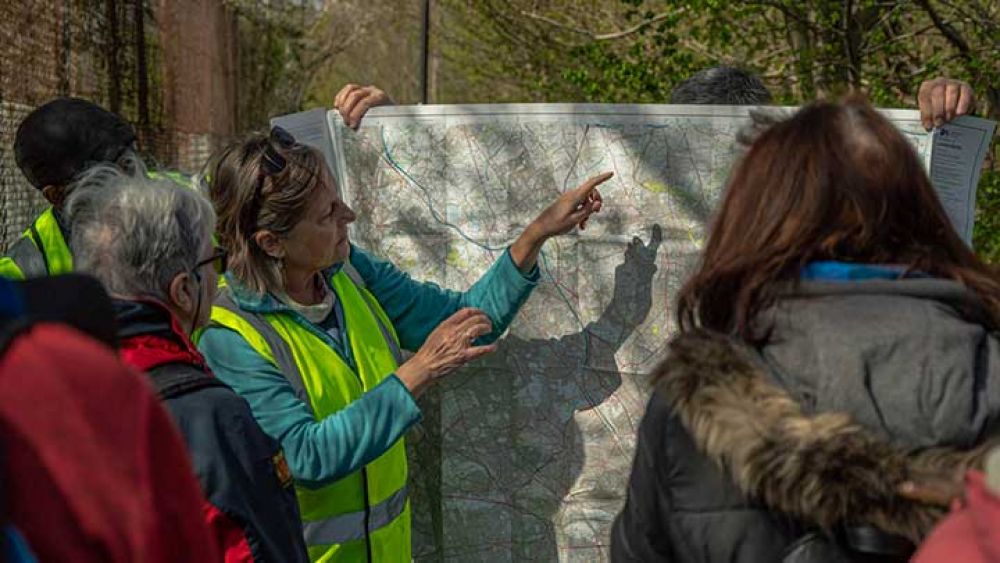 Participants during a river walk