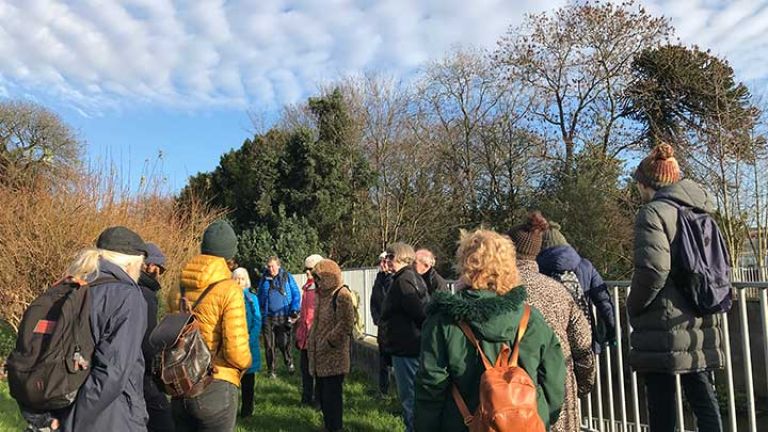 Participants during a river walk